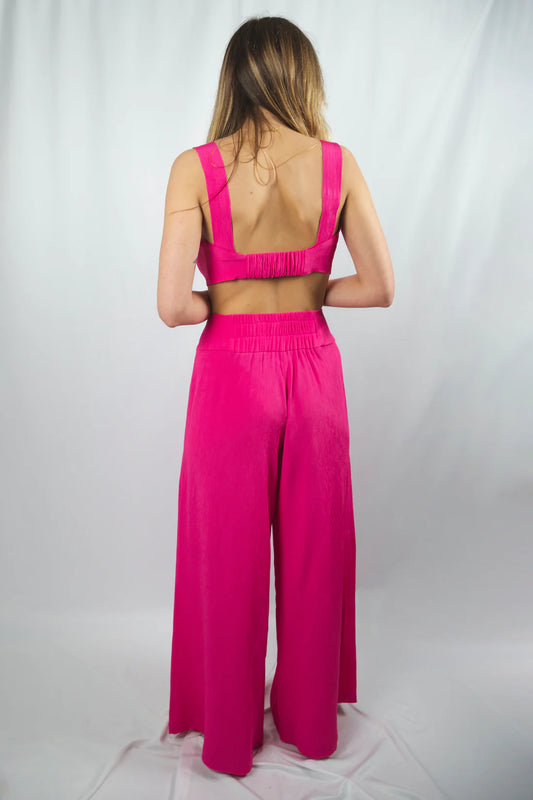 MILOS - Le Pantalon Large - Rose Fuchsia