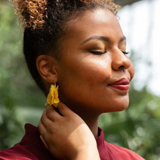 Boucles d’oreilles jaune Marie
