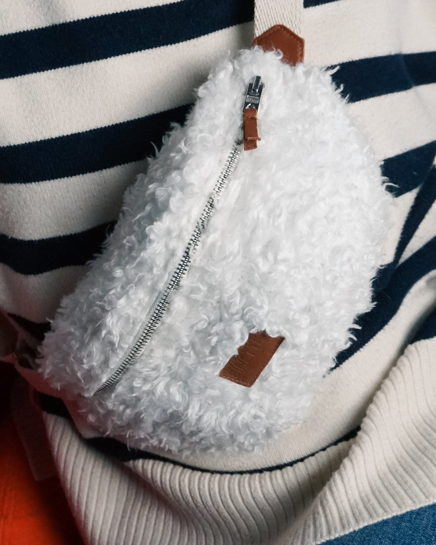 Sac Banane Binette L Boule de neige - Molleton Blanc ❄️