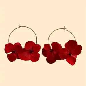 Boucles d’oreilles rouges Marie