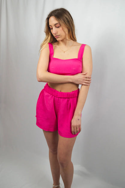 CORFU - Le Crop Top - Rose Fuschia