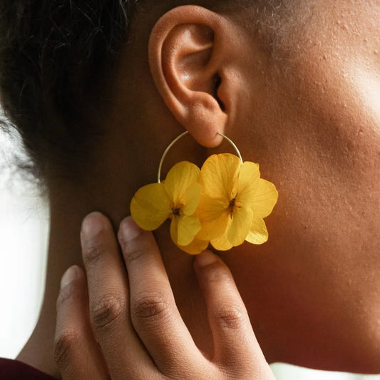 Boucles d’oreilles jaune Marie